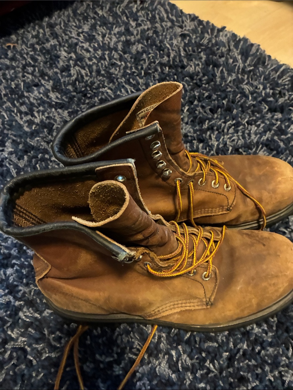 Red Wing 8.5D Steel Toe Brown Leather Work Boots